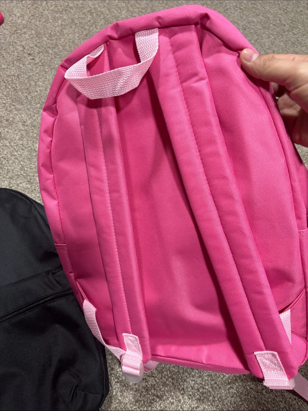 3 Classic Pink and black and blue Backpack - Lightweight Casual Daypack